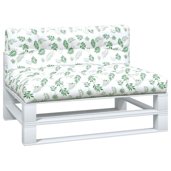 vidaXL pale&scaron;u matrači, 2 gab., audums ar lapu apdruku