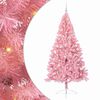 vidaXL Mākslīgais LED Ziemassvētku eglīte su 300 LED Rozā 240 cm PVC