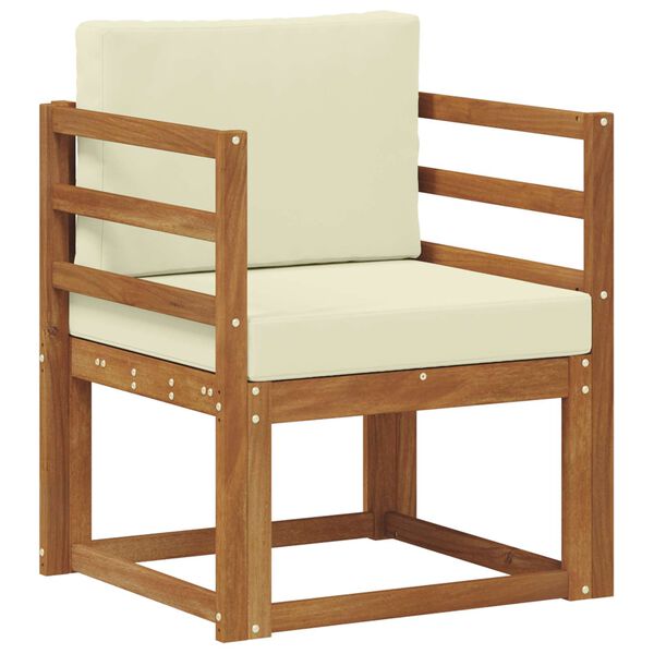 vidaXL Āra dīvānu komplekts Cieta akācijas koks un poliesters Dabiska