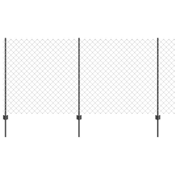 vidaXL Žogs ar stabu Pelēka 1,2 x 10 m Tērauds un PVC
