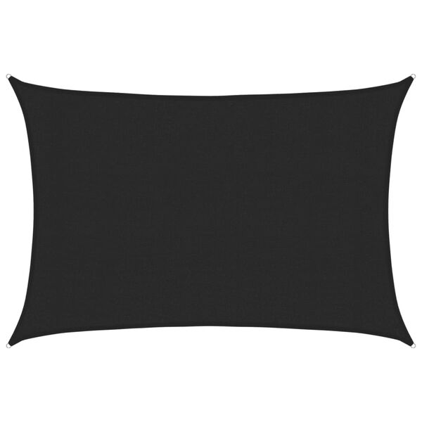 vidaXL saulessargs, 160 g/m&sup2;, melns, 3x4 m, HDPE