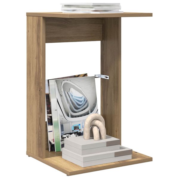 vidaXL Sānu galds Artisānā ozols 40 x 38 x 62,5 cm Inženierijas koks