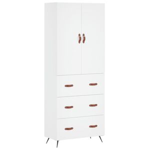 vidaXL augstais skapis, balts, 69,5x34x180 cm, inženierijas koks