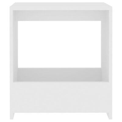 vidaXL galdiņš, balts, 50x26x50 cm, skaidu plāksne