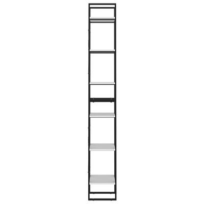 vidaXL 6-līmeņu grāmatu plaukts, balts, 40x30x210 cm, skaidu plāksne