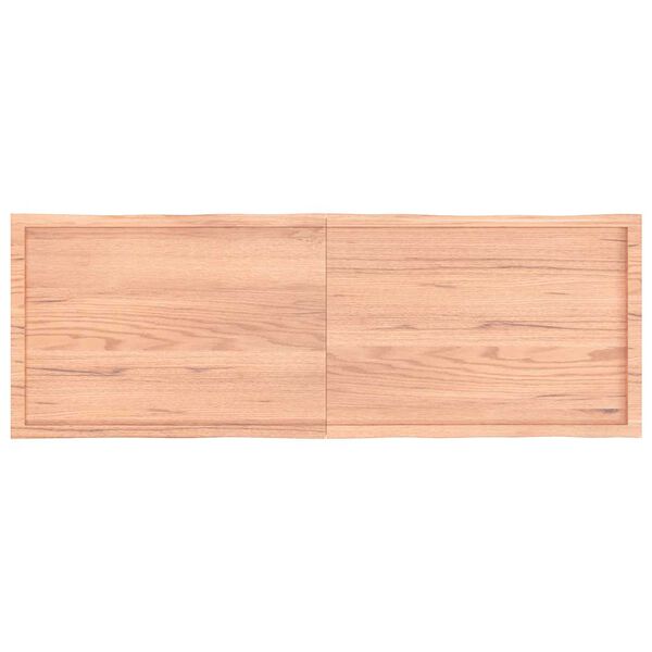vidaXL galda virsma, gai&scaron;i brūna, 180x60x(2-6)cm, ozola masīvkoks