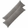 vidaXL Spilvenu pārvalks 2 pcs HOUTEN Tum&scaron;i pelēka 40 x 145 cm