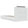 vidaXL gultas rāmis ar galvgali, balts, 90x200 cm, inženierijas koks
