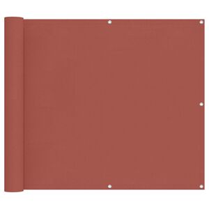 vidaXL Balkona ekrāns Sarkanbrūns 100 x 600 cm Oksforda audums