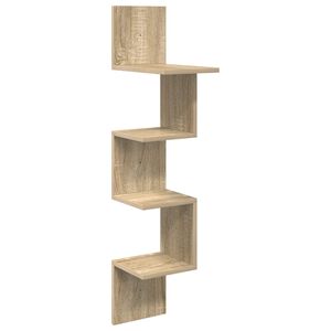 vidaXL Sienas plaukts Pie sienas Sonomas ozols 32 x 21 x 107 cm