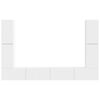 vidaXL TV skapī&scaron;u komplekts 8 pcs Balts Inženierijas koks