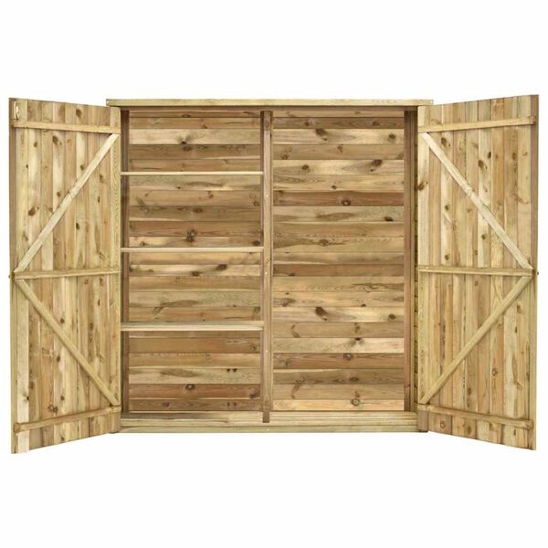 vidaXL dārza &scaron;ķūnis, 163x50x171 cm, impregnēts priedes koks