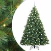vidaXL Mākslīgā Ziemassvētku eglīte su 300 LED Zaļa 210 cm PE un PVC