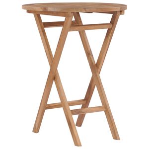 vidaXL saliekams dārza galds, 60 cm, masīvs tīkkoks