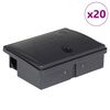 vidaXL Mouse Traps 20gb Melns 13x10x4 cm