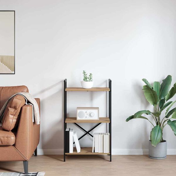 vidaXL Grāmatu plaukts Artisānā ozols 56 x 34 x 96 cm