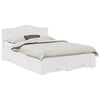 vidaXL Gultas rāmis ar atvilktni Balts 150 x 200 cm Inženierijas koks