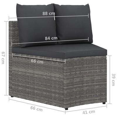 vidaXL 2-daļīgs dārza dīvāna komplekts ar matračiem, PE rotangpalma
