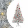 vidaXL Ziemassvētku eglīte su 150 LED ar statīvu Sudraba 150 cm PET