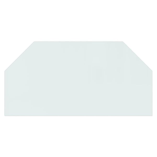 vidaXL kamīna plāksne, se&scaron;stūra forma, stikls, 100x50 cm
