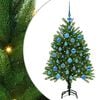 vidaXL Ziemassvētku eglīte su 150 LED ar statīvu Zaļa 120 cm PE