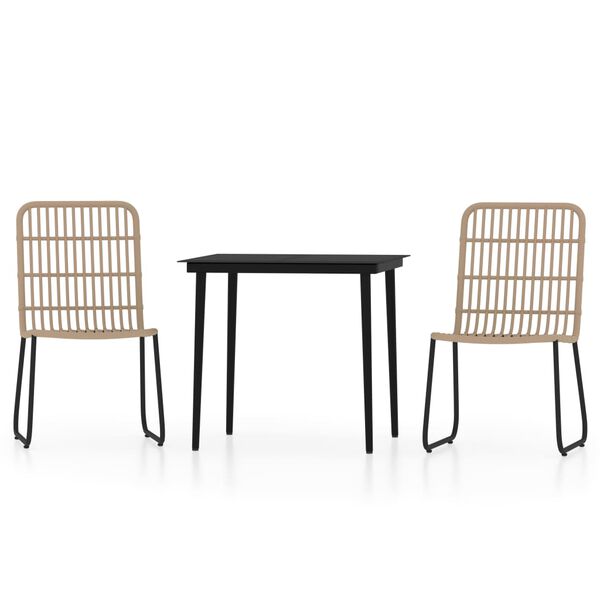 vidaXL 3-daļīgs dārza mēbeļu komplekts, ozolkoka krāsa