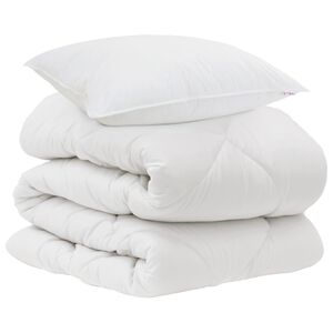 vidaXL Sega ar spilvenu 2 pcs Balts Mikro&scaron;ķiedra