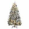 vidaXL mākslīgā Ziemassvētku egle, bumbiņu komplekts, 270 cm, 300 LED