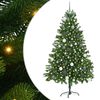 vidaXL Ziemassvētku eglīte su 300 LED ar statīvu Zaļa 180 cm PE