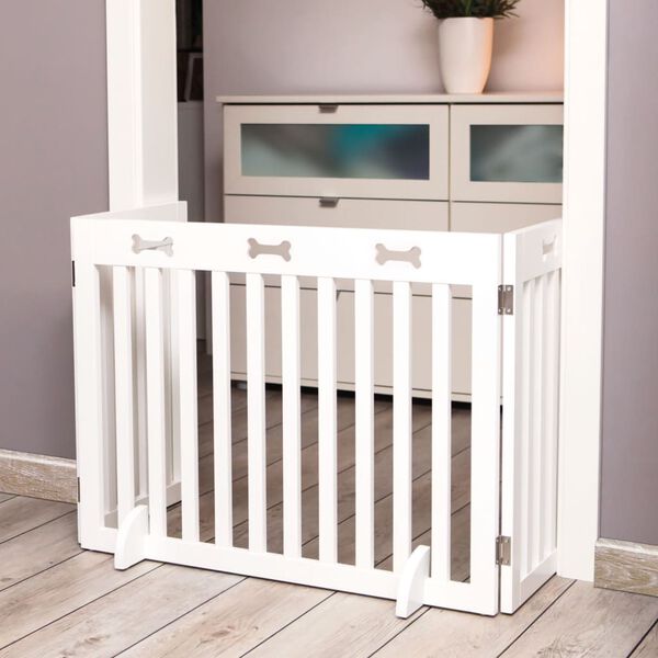 TRIXIE suņu barjera, 3-daļīga, 82-124 cm, balts MDF