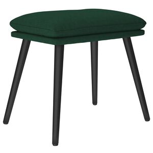 vidaXL kājsoliņ&scaron;, 45x29,5x35 cm, tum&scaron;i zaļ&scaron; audums