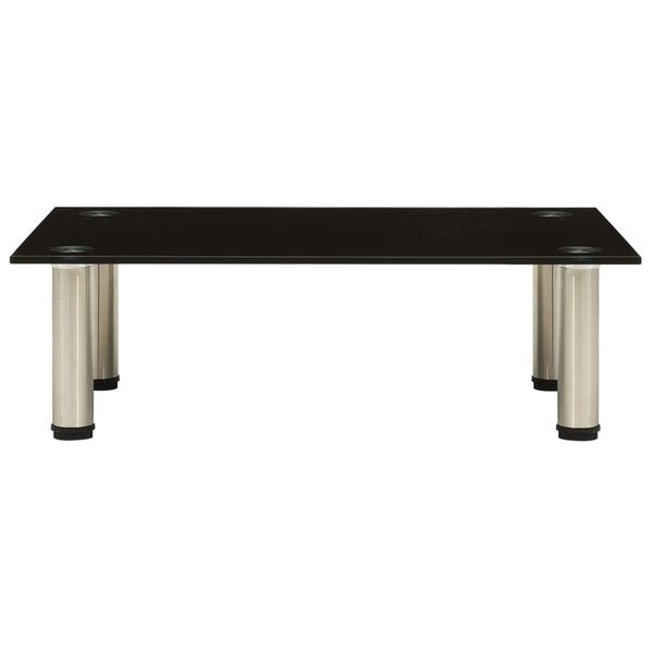 vidaXL TV galdiņš, melns, 60x35x17 cm, rūdīts stikls