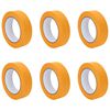 vidaXL Gleznotāja maskē&scaron;anas lentes 6 gab. Dzeltena 30mm x 50m Papīrs