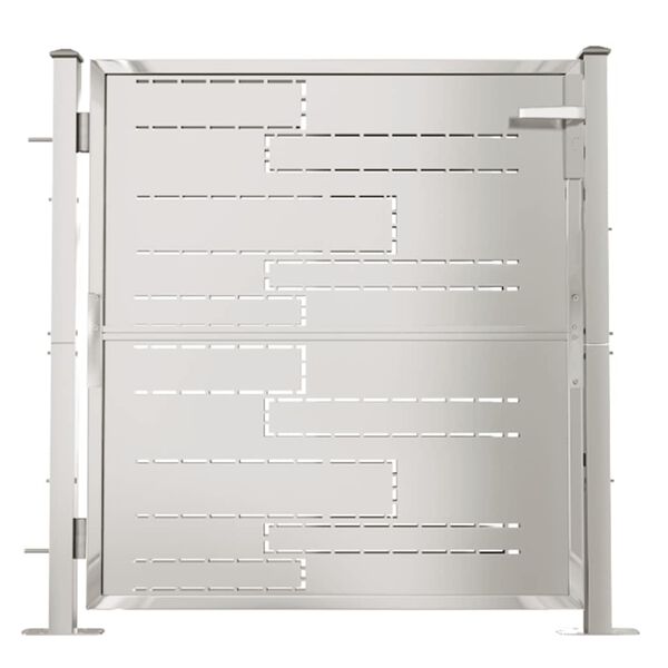 vidaXL dārza vārti, 100x100 cm, nerūsējošais tērauds