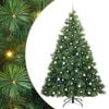 vidaXL Mākslīgā Ziemassvētku eglīte su 300 LED Zaļa 240 cm PE un PVC