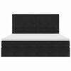 vidaXL Gulta ar uzglabā&scaron;anas vietu un LED Melna 160 x 200 cm Samts