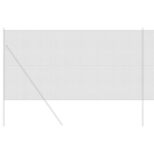 vidaXL Metinātās stieples žogs Pelēka 1.4 x 25 m Tērauds