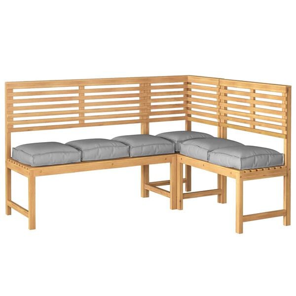 vidaXL Pale&scaron;u spilvens sēdeklim 6 pcs Pelēka 40 x 40 x 8 cm