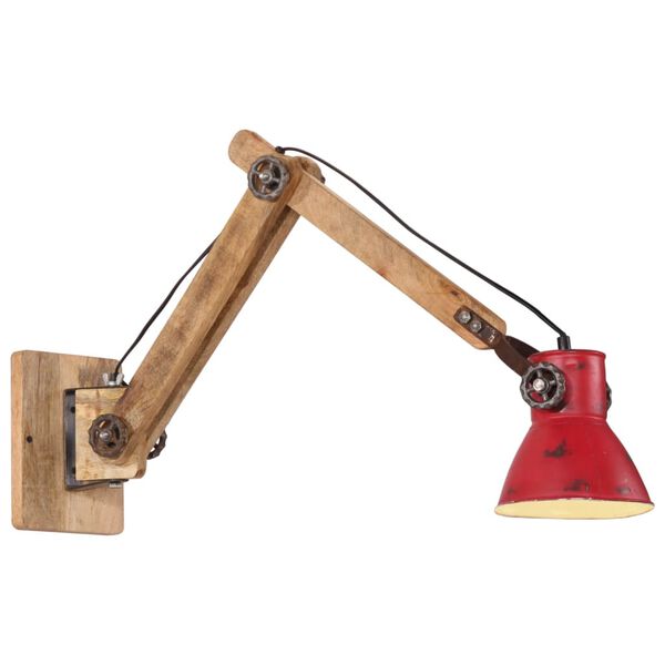 vidaXL sienas lampa, 25 W, bružāti sarkana, 96x15x20 cm E27