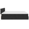 vidaXL Osmaņu gultas rāmis ar matračiem melns 160x200cm audums