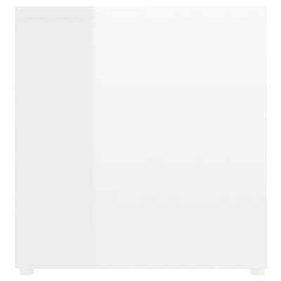 vidaXL TV plaukti, 2 gab., spīdīgi balti, 107x35x37 cm, skaidu plāksne