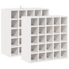 vidaXL Vīna plaukts 2 gab. Balts 56 x 25 x 56 cm Ciets priedes koks