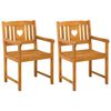 vidaXL Āra sols 2 pcs Dabiska 56 x 55,5 x 90 cm Cietā akācijas koks