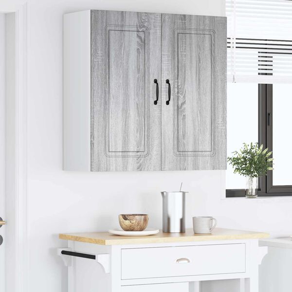 vidaXL Virtuves Skapis Kalmar Pelēks Sonoma 80 x 31 x 80 cm