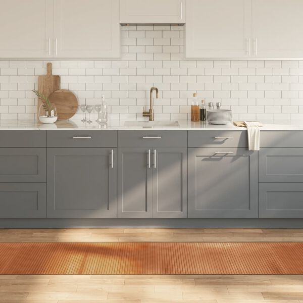 vidaXL paklājs, taisnstūra forma, dabīga krāsa, 60x500 cm, bambuss