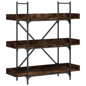 vidaXL grāmatu plaukts, 3 līmeņi, ozola krāsa, 100x33x108,5 cm, koks