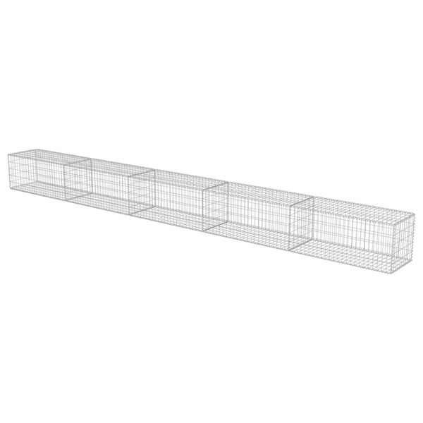 vidaXL gabions ar vāku, cinkots tērauds, 600x50x50 cm