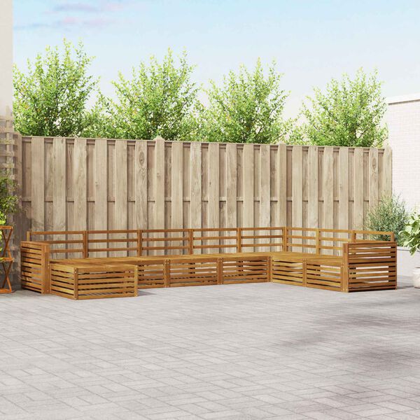 vidaXL Dīvāna komplekti 8 pcs Dabiska Cietā akācijas koks