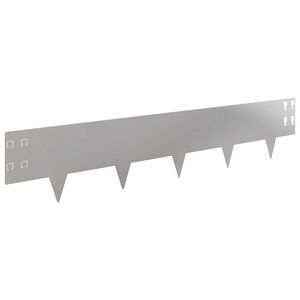 vidaXL Zāliena Apmale 20 pcs 100 x 20 cm Tērauds Sudraba