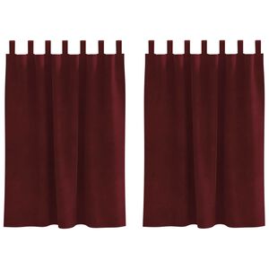 vidaXL Aptum&scaron;ojo&scaron;ie aizkari 2 pcs Vīna sarkans 140 x 140 cm Samts